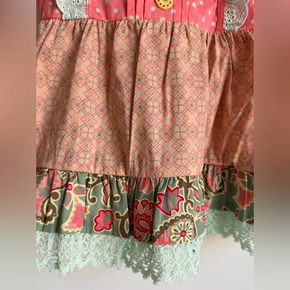 Matilda Jane Cooling Off Tunic Shirt Girls 6T  Happy‎ and Free Eyelet Lace NEW - Picture 6 of 9